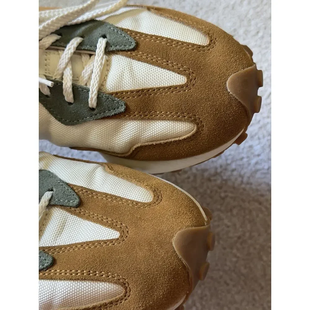 New Balance 327 Women’s Size 11 Tan Cream Green Cordura Retro Sneakers WS327HW